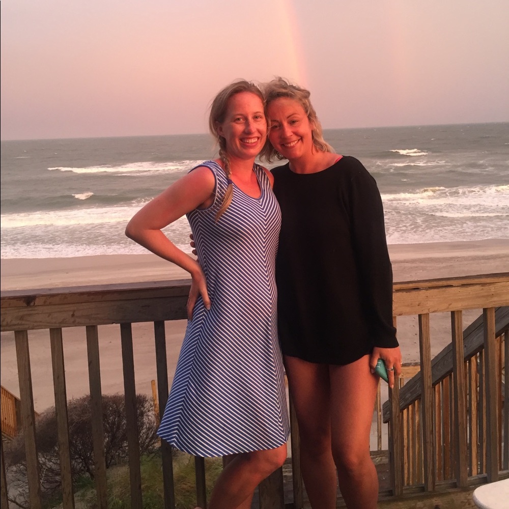 Soft Blue Striped Dress